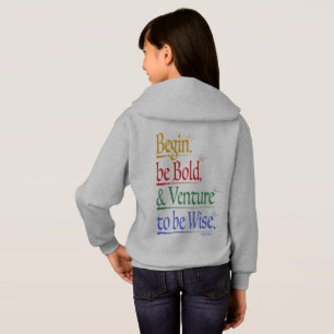 Back - Magical Horace Quote Kids Hoodie