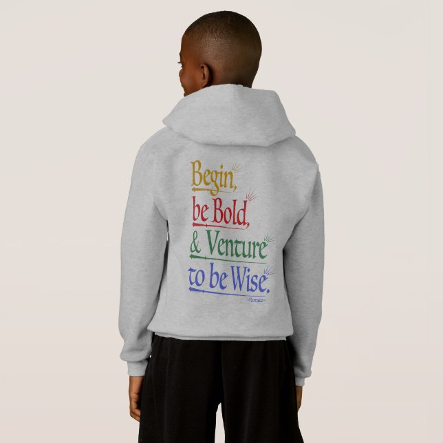 Back - Magical Horace Quote Kids Pullover Hoodie (Back Full)