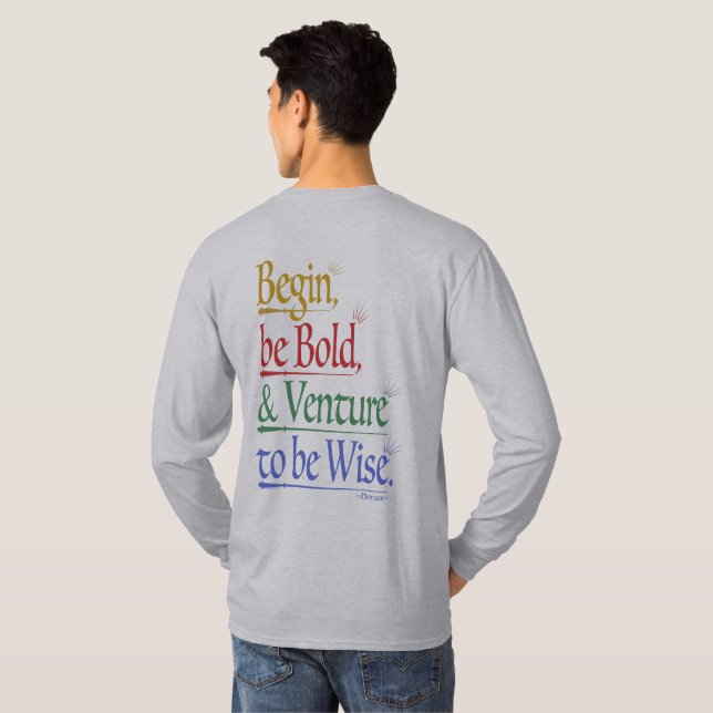 Back - Magical Horace Quote Long Sleeve T-Shirt (Back Full)
