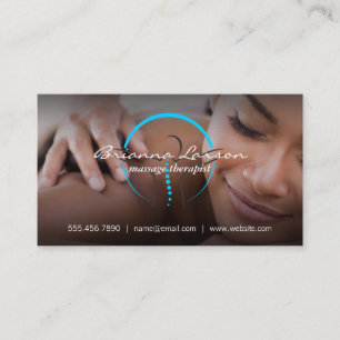 Back Massage Holistic Healing Health Logo Business Card