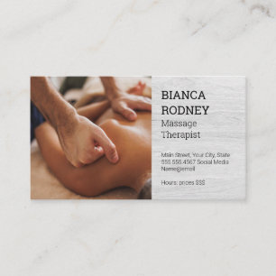 Back Massage Salon Spa Business Card