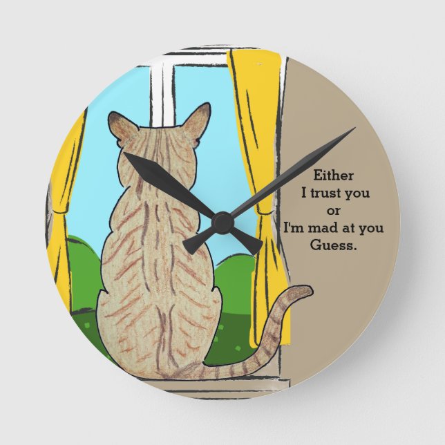 Back of Cat Trust or Mad Round Clock (Front)