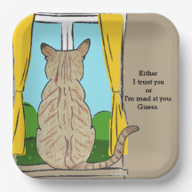 Back of Cat Trust or Mad Round Clock