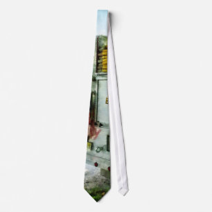 Back of Fire Truck Closeup Tie