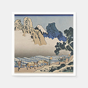 Back of Fuji mountain from Minobu river Hokusai    Napkin
