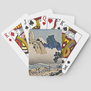 Back of Fuji mountain from Minobu river Hokusai  Playing Cards