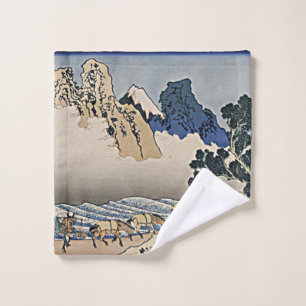 Back of Fuji mountain from Minobu river Hokusai  Wash Cloth