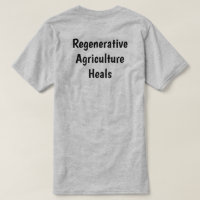 Back of grey Regenerative Ag adult T-shirt