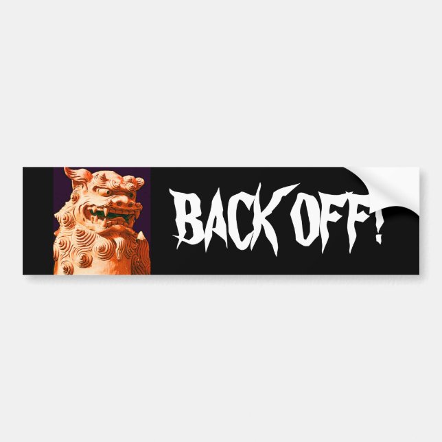 BACK OFF! BUMPER STICKER (Front)