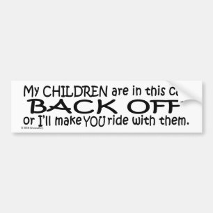 BACK OFF BUMPER STICKER