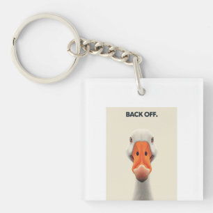 Back Off Goose – Funny Confrontational Animal Desi Key Ring