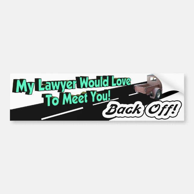Back Off Legal Bumper Sticker (Front)