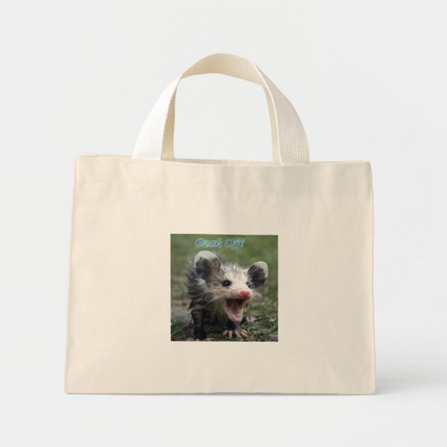 Back Off Mini Tote Bag (Front)