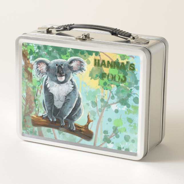 Back Off Personalised Saint Bernard Luchbox Metal Lunch Box (Front)