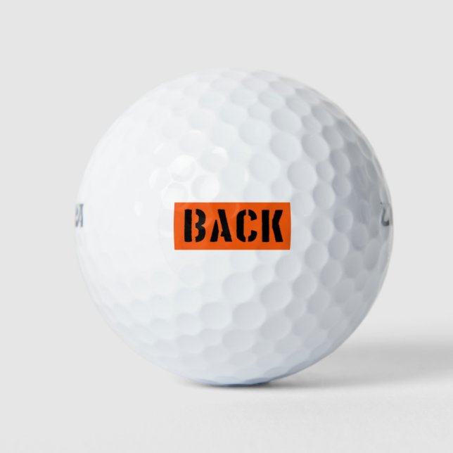 Back on Front Golf Balls (Front)