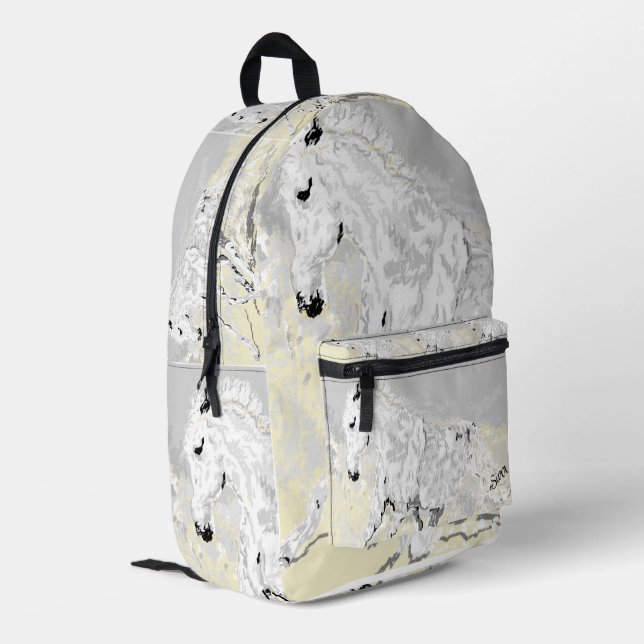 Back Pack : White Stallion (Back Corner Left)