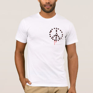 Back:Peace can not be achieved through violence... T-Shirt