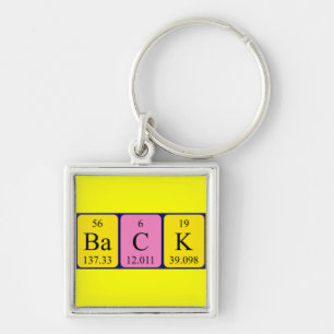 Back periodic table keyring