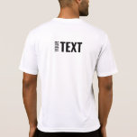 Back Print Activewear Sport Your Text Mens Modern T-Shirt<br><div class="desc">Add Your Text Here Modern Back Print Template Mens Sport-Tek Competitor Activewear White T-Shirt.</div>