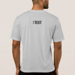 Back Print Design Template Modern Sport Mens T-Shirt<br><div class="desc">Add Your Text Here Modern Back Design Print Template Mens Sport-Tek Competitor Activewear Silver Grey T-Shirt.</div>