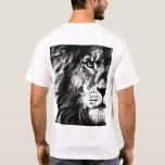 Back Print Modern Pop Art Lion Face Template Mens T-Shirt<br><div class="desc">Pop Art Lion Face Template Modern Elegant Men's Basic White T-Shirt.</div>