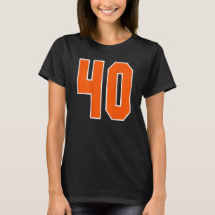 Back Print Orange Sports Block Number 40 For Sport T-Shirt