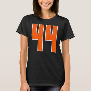 Back Print Orange Sports Block Number 44 For Sport T-Shirt