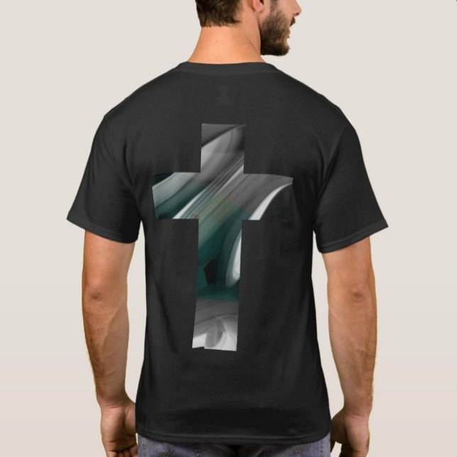 Back Print T-Shirt Trend Abstract Black Green (Creator Uploaded)