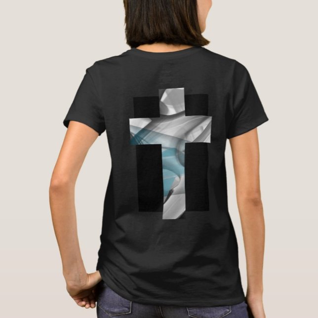 Back Print T-Shirt Trend Abstract Blue Ocean  (Creator Uploaded)