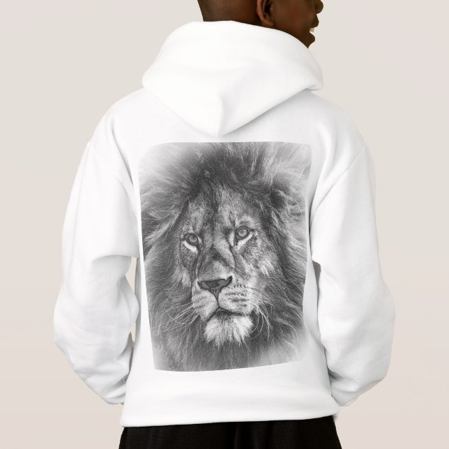 Back Print Template Animal Lion Face Kids Boys (Back)
