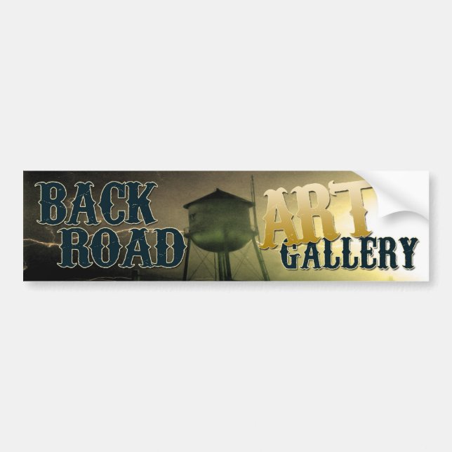 Back Road Art Gallery bumper sticker (Front)