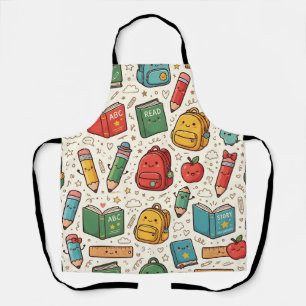 Back School Apron - Cute Pattern