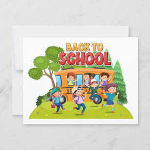 Back School Children  Postcard