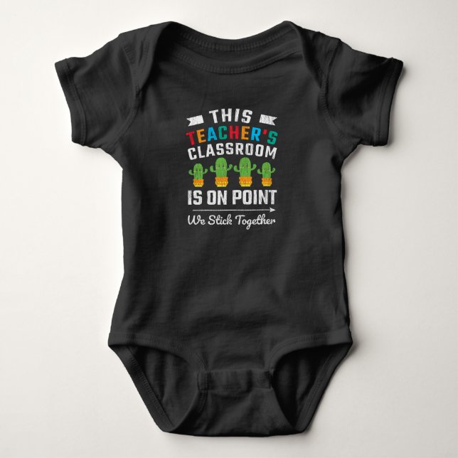 Back School Matching Teachers Classroom Students Baby Bodysuit (Front)