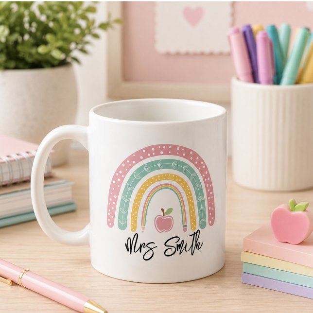 back School Rainbow Teacher Life Coffee Mug (back School Rainbow Teacher Life Coffee Mug)