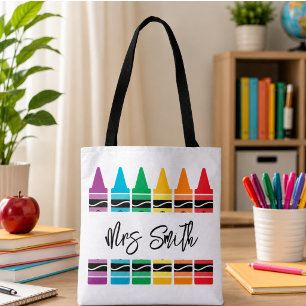 back School Rainbow Teacher Life Tote Bag