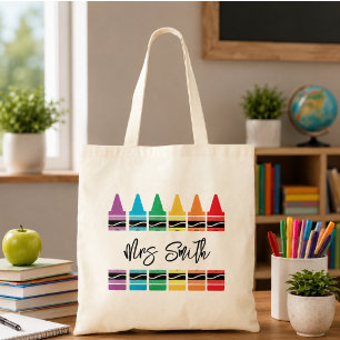 back School Rainbow Teacher Life Tote Bag