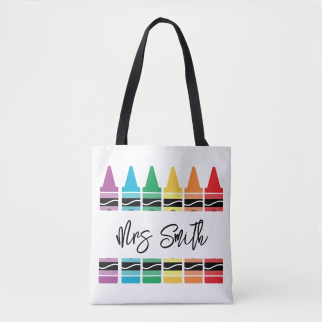 back School Rainbow Teacher Life Tote Bag (Front)