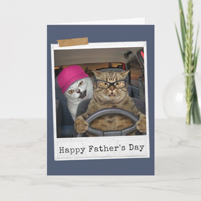 Back Seat Driver Happy Father's Day Card (Front)