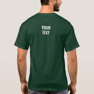 Back Side Print Template Mens Deep Forest Green  T-Shirt