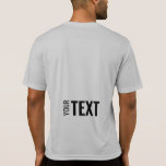 Back Side Print Template Modern Sport Mens T-Shirt<br><div class="desc">Add Your Text Here Modern Back Design Print Template Mens Sport-Tek Competitor Activewear Silver Grey T-Shirt.</div>