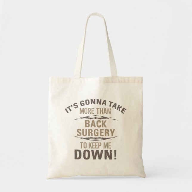 Back Surgery Humour Tote Bag (Front)