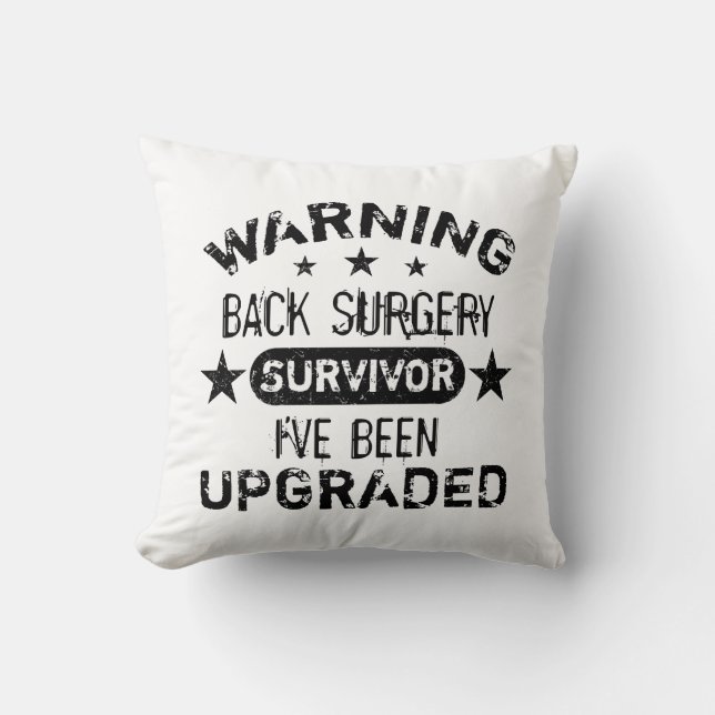 Back Surgery Humour Upgraded Cushion (Front)