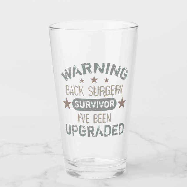 Back Surgery Humour Upgraded Glass (Front)