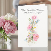 Back Surgery Recovery Floral Spine with Bluebird