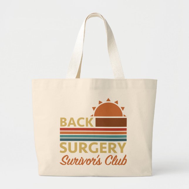 Back Surgery Recovery Humour Large Tote Bag (Front)