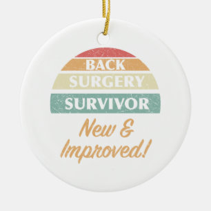 Back Surgery Survivor Humour Ceramic Tree Decoration