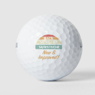 Back Surgery Survivor Humour Golf Balls