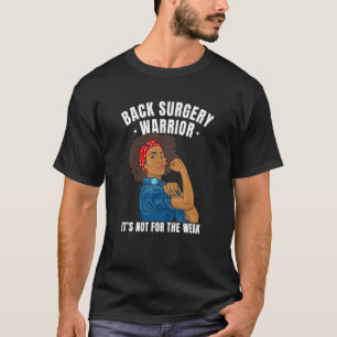 Back Surgery Warrior African American Women Black T-Shirt