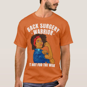 Back Surgery Warrior African American Women Black T-Shirt